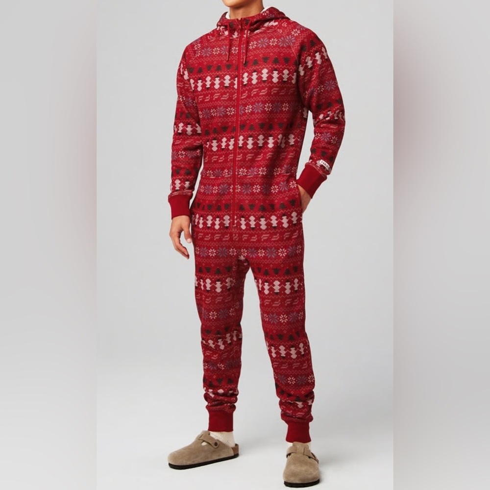 Fabletics Cozy Red Patterned Men’s Pajamas
